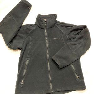 COLUMBIA MENS FLEECE FULL ZIP UP BLACK SWEATER